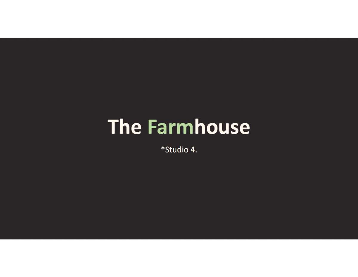 The Farmhouse page 1